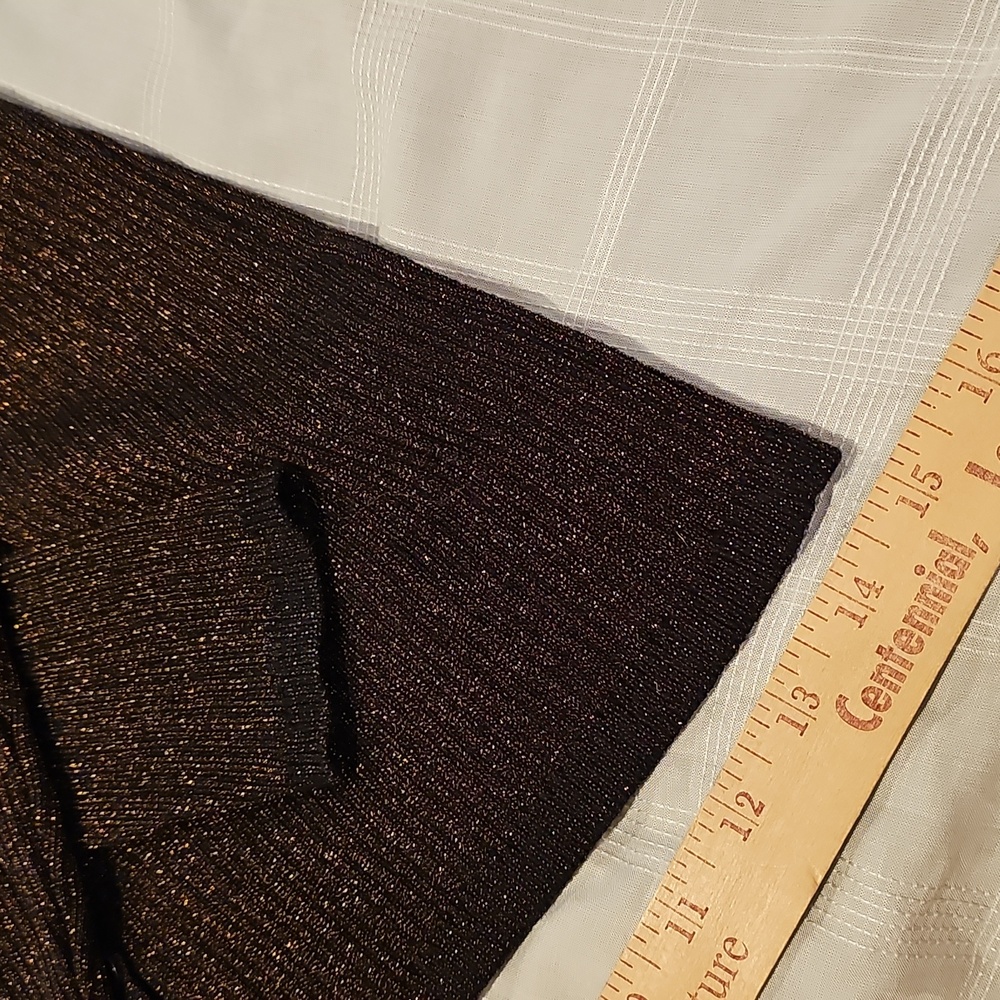Chico's Metalic Brown Ribbed Cardigan Sweater Very Good Condition - Picture 7 of 9